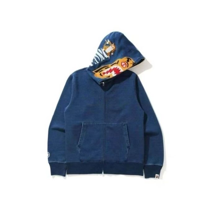 A Bathing Ape Bape 1:1 quality version Tiger Head Colorful Letter Embroidery Full Zip Hoodie 29478020