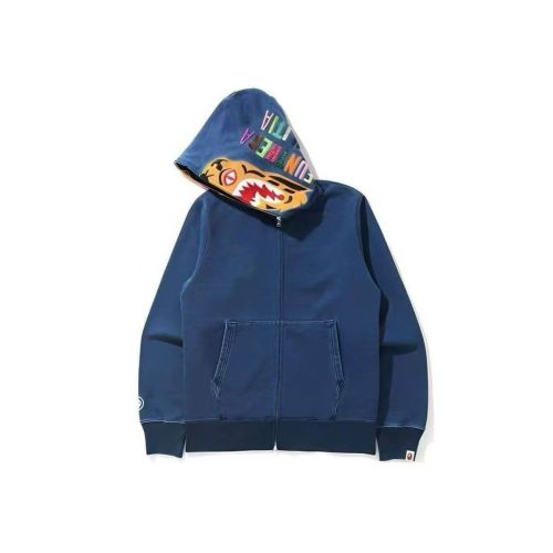 A Bathing Ape Bape 1:1 quality version Tiger Head Colorful Letter Embroidery Full Zip Hoodie 29478020