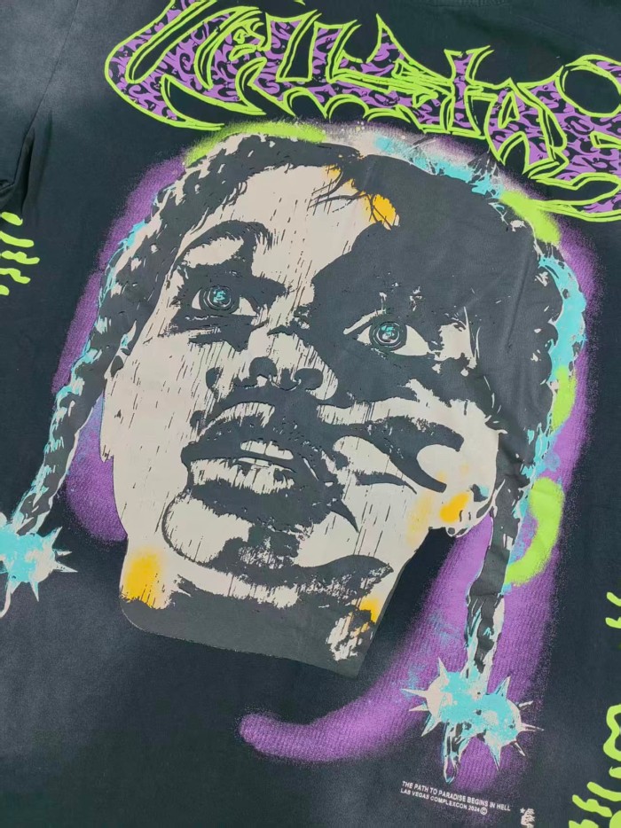 Hellstar Studio Rapper Vintage Printed Washed Version Tee