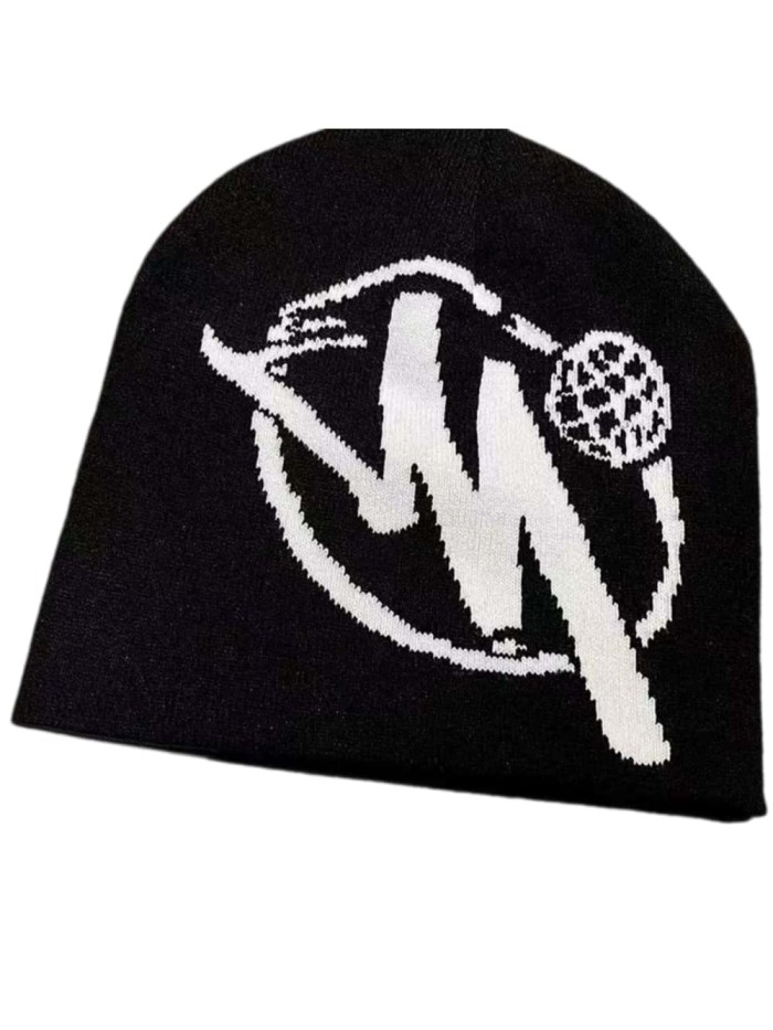 [50% Off]Personalised monogrammed globe jacquard knit beanie 6 colors 27093985