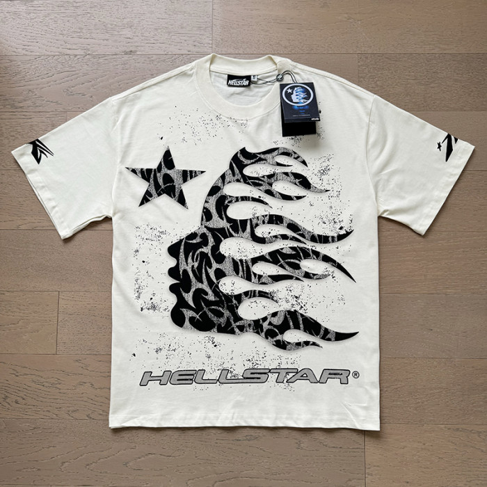 [50% Off]Hellstar Studio Floral Side Face Goddess Ink Dot Letter Print Tee 2 colors 27118390