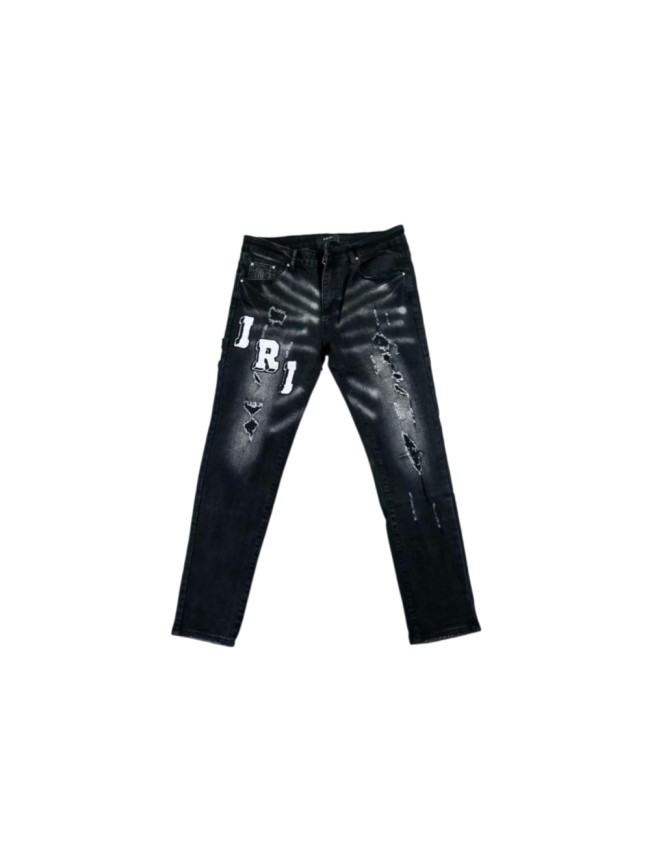 Amiri New Spring Autumn Black Slim Flare Ripped Patch Streetwear Jeans 29310922