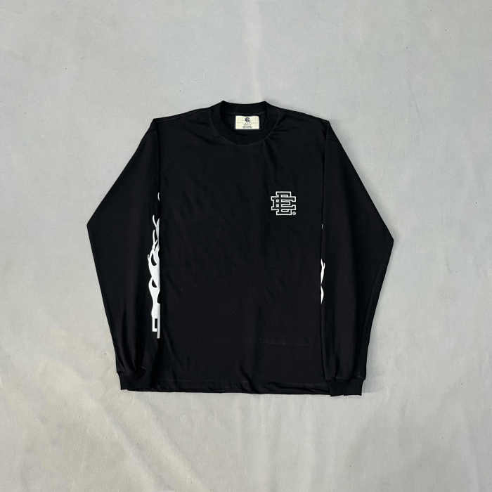 [50% Off]Eric Emanuel 1:1 quality version Double Sleeve Flame Logo Print Long Sleeve T-Shirt 27157712