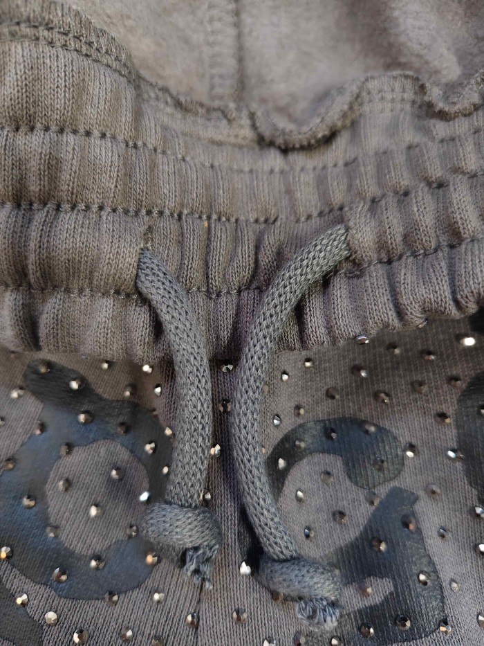 Sp5der 1:1 quality version All Over Starry Rhinestone Curved 3D Letter Print Shorts 7 colors 29487674
