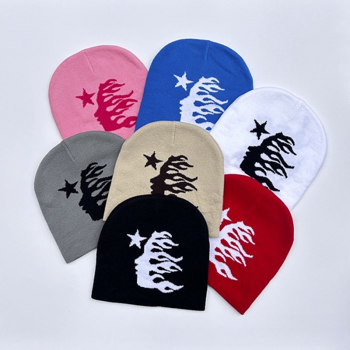 [50% Off]Hellstar Studio  NEW YEAR GIFT Classic Logo Jacquard Outdoor Cold beanie 7 colors 27356715