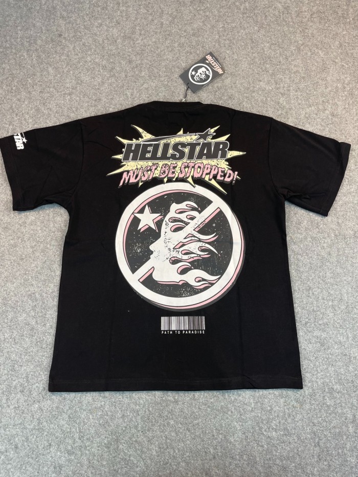 [50% Off]Hellstar Studio Breaking News Illustrated Print Tee 27397982