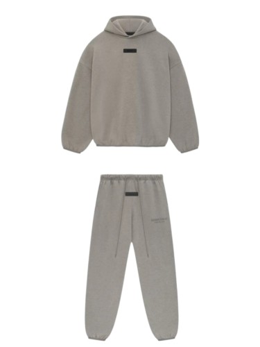 [50% Off]Fear Of God (Essentials) [Big & Tall for weights up to 220 lbs]1:1 quality version Three-dimensional rubber label letter LOGO Hoodie & Sweatpants Set 3 colors 27332671