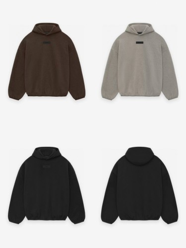[50% Off]Fear Of God (Essentials) [Big & Tall for weights up to 220 lbs]1:1 quality version Three-dimensional rubber label letter LOGO Hoodie & Sweatpants Set 3 colors 27332671