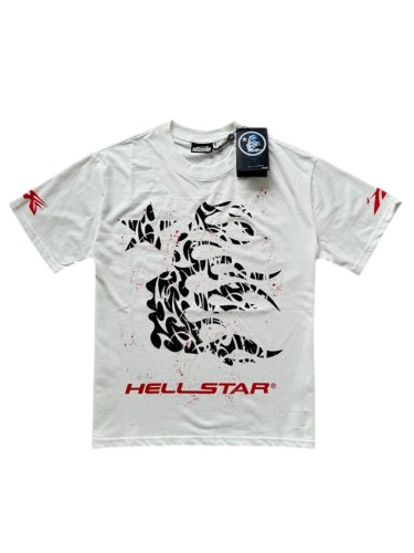 [50% Off]Hellstar Studio Mottled Portrait Splash Ink Letter Print Tee