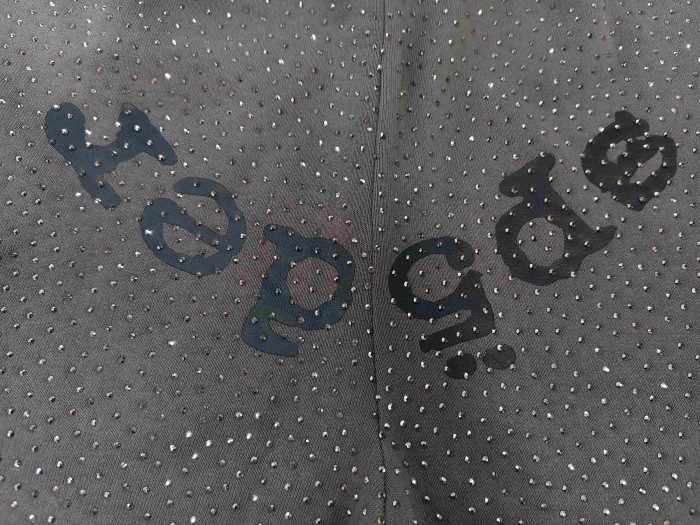 Sp5der 1:1 quality version All Over Starry Rhinestone Curved 3D Letter Print Shorts 7 colors 29487674