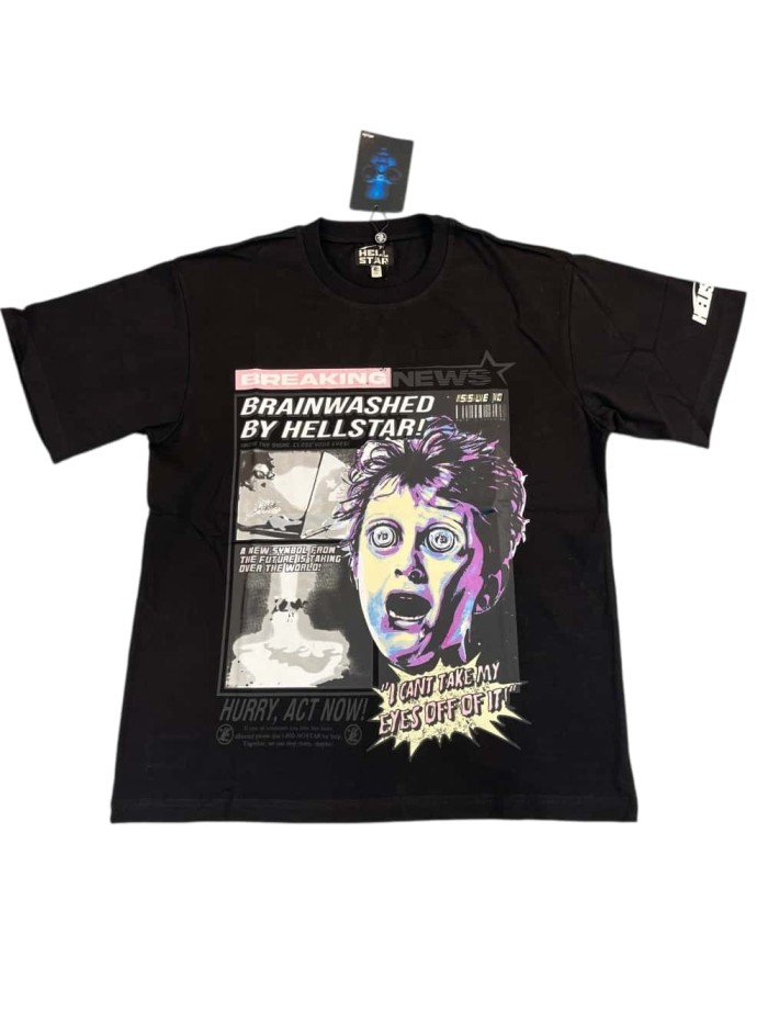 Hellstar Studio Breaking News Illustrated Print Tee 27397982
