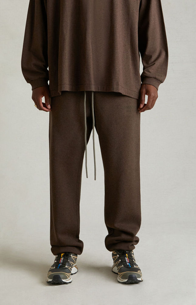 [50% Off]Fear Of God (Essentials) [Big & Tall for weights up to 220 lbs]1:1 quality version Three-dimensional rubber label letter LOGO Hoodie & Sweatpants Set 3 colors 27332671