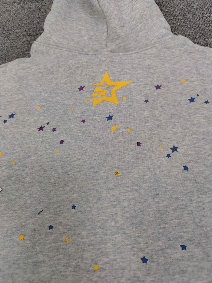 Sp5der Spider Web Scatter Star Print Dotted Foam Letter Slogan Print Hoodie 3 colors 29488587