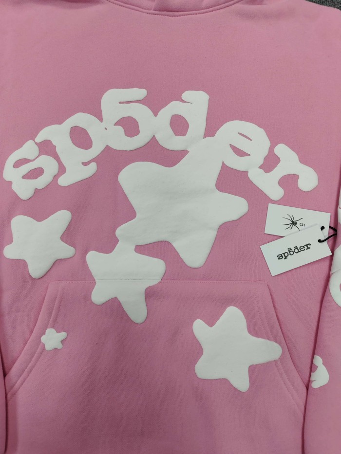 Sp5der 3D Foam Arc Bold Letter Irregular Star Print Hoodie 5 colors 29488627