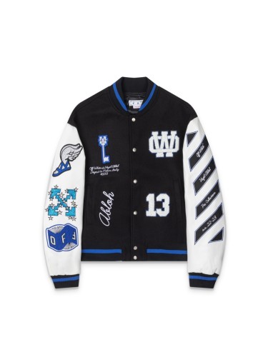 [50% Off]Off-white Pegasus Embroidered Rhinestone Baseball Jacket 27566364