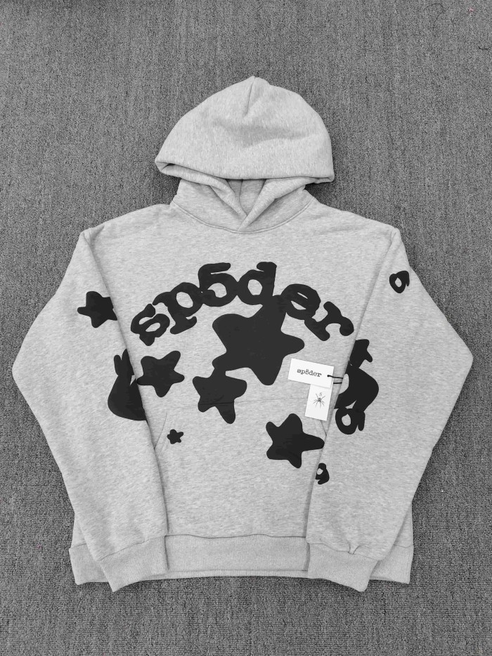 Sp5der 3D Foam Arc Bold Letter Irregular Star Print Hoodie 5 colors 29488627
