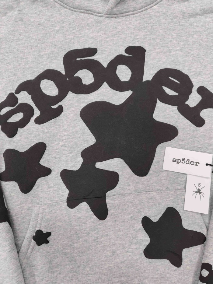 Sp5der 3D Foam Arc Bold Letter Irregular Star Print Hoodie 5 colors 29488627