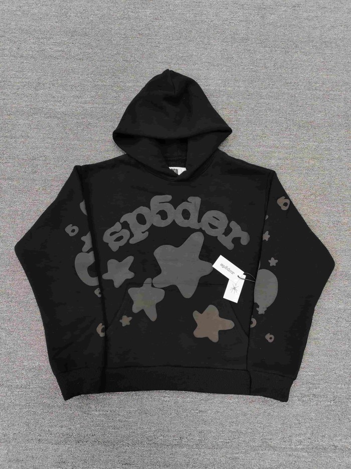 Sp5der 3D Foam Arc Bold Letter Irregular Star Print Hoodie 5 colors 29488627