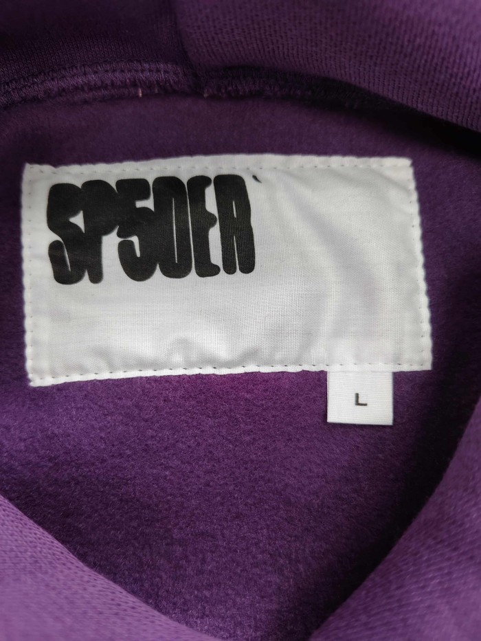 Sp5der Spider Web Puff Letter Scattered Colorful Star Print Hoodie 6 colors 29488674
