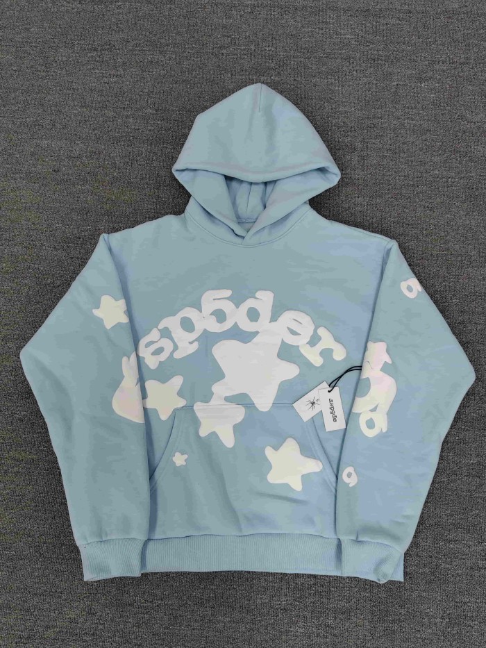 Sp5der 3D Foam Arc Bold Letter Irregular Star Print Hoodie 5 colors 29488627