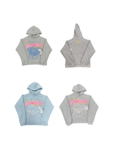 Sp5der Spider Web Scatter Star Print Dotted Foam Letter Slogan Print Hoodie 3 colors 29488587