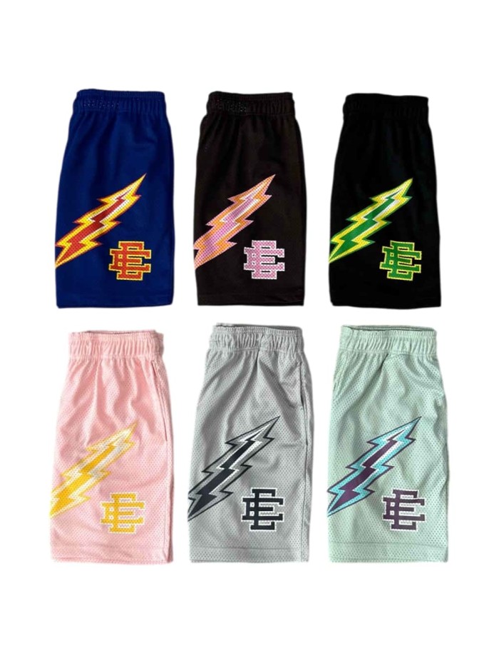 Eric Emanuel 1:1 quality version Two Color Lightning Logo Mesh Shorts 6 colors 27584213