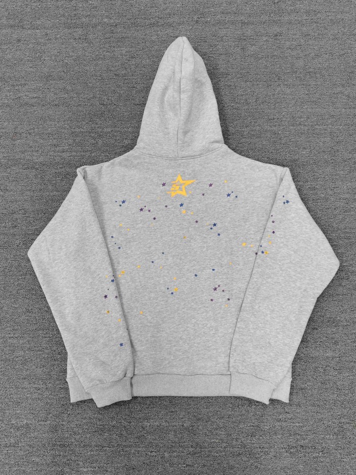 Sp5der Spider Web Puff Letter Scattered Colorful Star Print Hoodie 6 colors 29488674