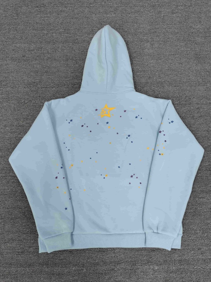 Sp5der Spider Web Puff Letter Scattered Colorful Star Print Hoodie 6 colors 29488674