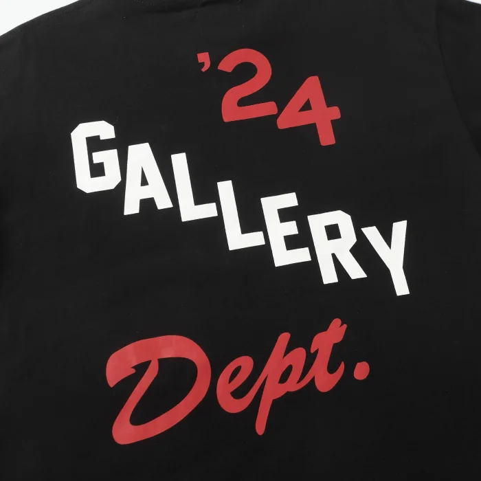 GaIIery Dept. Retro Street Front Off White Bold Letter Red Boxing Glove Graphic Back Slanted Two Tone Number Script Print Oversized Cotton Tee 29359070