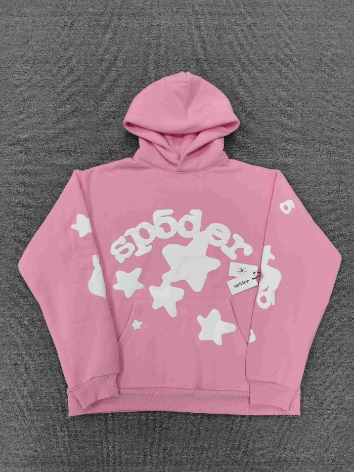 Sp5der 3D Foam Arc Bold Letter Irregular Star Print Hoodie 5 colors 29488627