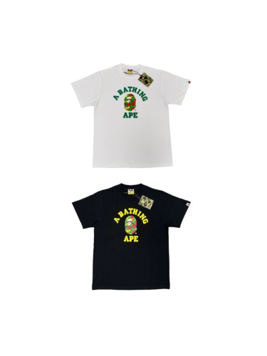 A Bathing Ape Camo Ape Head Arc Bold Letter Print Minimalist Tee 2 colors 29491169