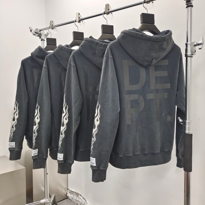 [50% Off]GaIIery Dept. [Big & Tall for weights up to 260 lbs]1:1 quality version Arms Flame letter logo printed hoodie 27621256