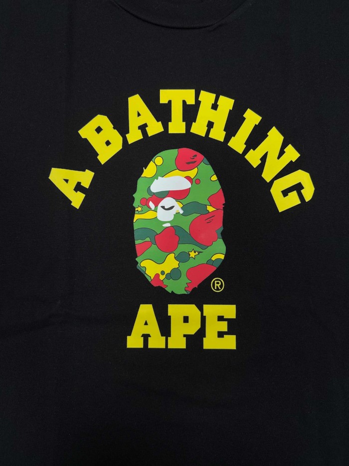 A Bathing Ape Camo Ape Head Arc Bold Letter Print Minimalist Tee 2 colors 29491169