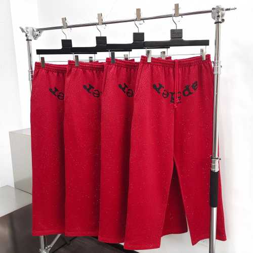 [50% Off]Sp5der [Big & Tall for weights up to 220 lbs]1:1 quality version  Full print rhinestone monogrammed VVS hoodie & pants set 2 colors 27650264