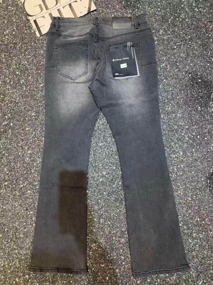 Purple Brand 1:1 quality version Washed Gradient Flame Print Studded Slim Flare Jeans 29493407