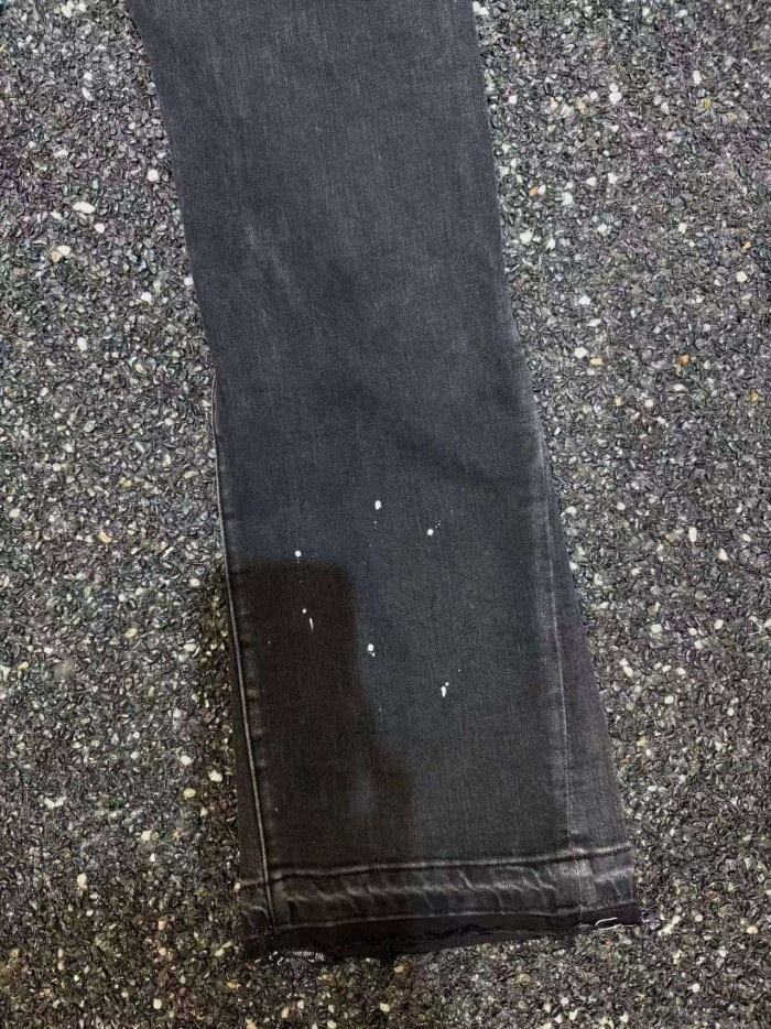 Purple Brand 1:1 quality version Washed Patched Ripped Paint Splatter Slim Flare Jeans 29493397