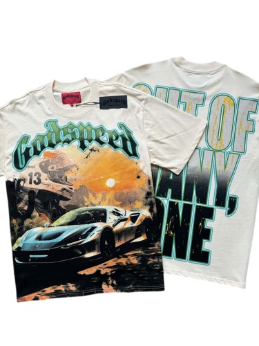 [50% Off]Godspeed 1:1 quality version Limousine Sunset Printed Washed Version Tee 27704462