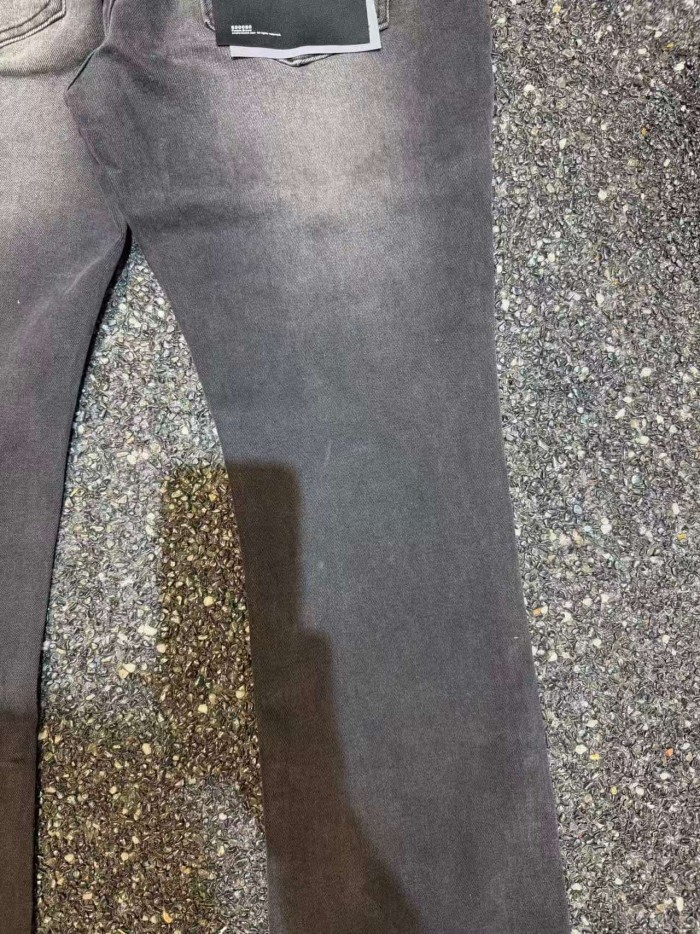 Purple Brand 1:1 quality version Washed Gradient Flame Print Studded Slim Flare Jeans 29493407