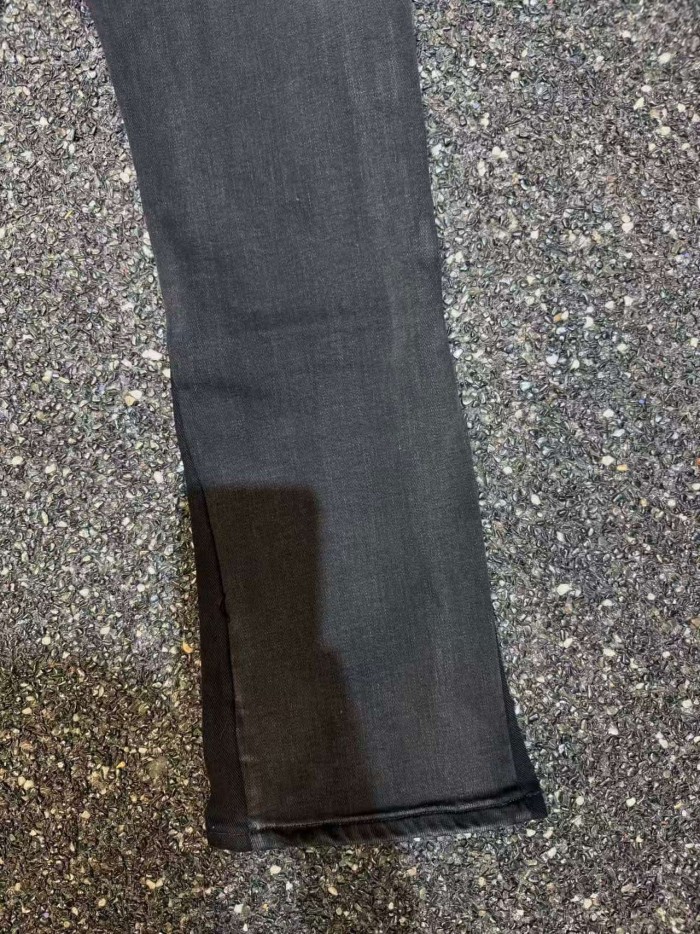 Purple Brand 1:1 quality version Washed Vertical Scratch Contrast Side Panel Slim Flare Jeans 29493400