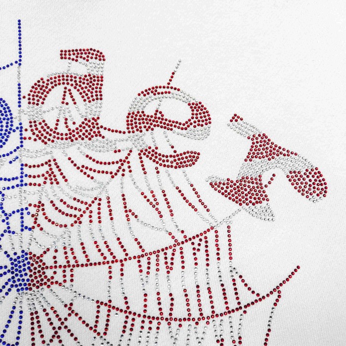 GaIIery Dept. [Big & Tall for weights up to 260 lbs]1:1 quality version Blue & Red Austrian Rhinestone Spider Web Sleeveless Hoodie 29493837