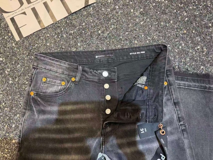 Purple Brand 1:1 quality version Washed Cat Whisker Contrast Panel Flare Leg Jeans 29493373