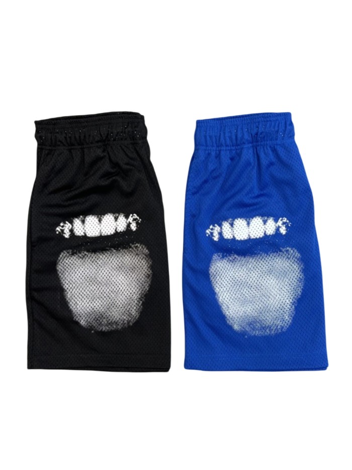 [50% Off]Eric Emanuel 1:1 quality version Tooth and Tongue Printed Mesh Shorts 27765053