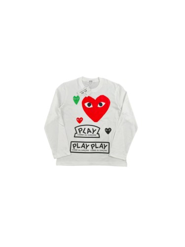 Cdg Play Big Red Heart Letter Logo Print Long Sleeve T-Shirt 17 colors 28712090