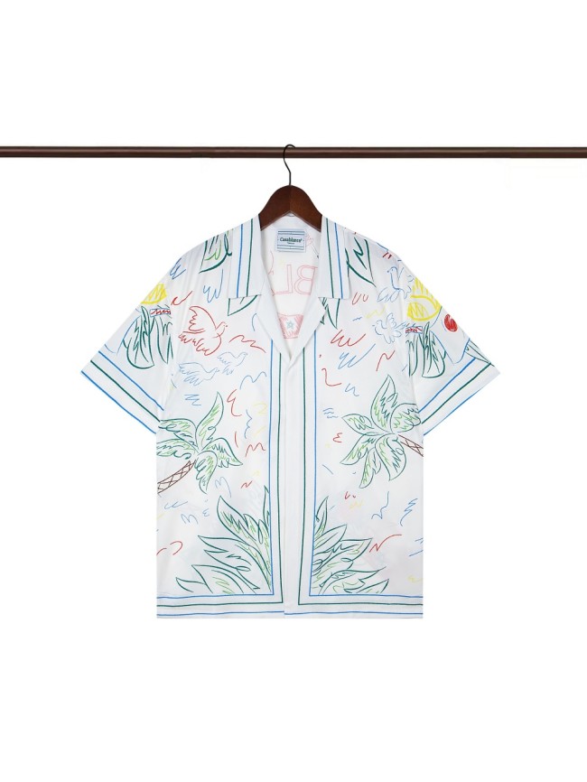 [50% Off]Casablanca Line camel Coconut Tree Printed Polo shirt & shorts set 27878382
