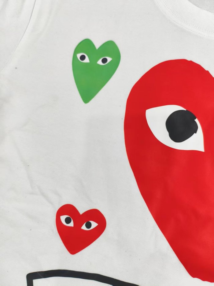 Cdg Play Big Red Heart Letter Logo Print Long Sleeve T-Shirt 17 colors 28712090