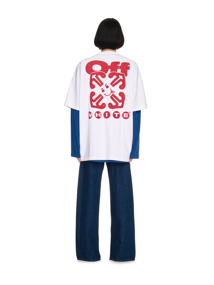 [50% Off]Off-white Foam Arrow Letter Print Tee 27829082