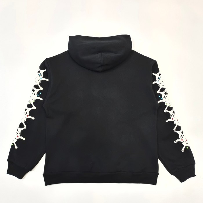 [50% Off]Sp5der [Big & Tall for weights up to 220 lbs]1:1 quality version Embroidered Letters tone Hoodie & Pants Set 27878303