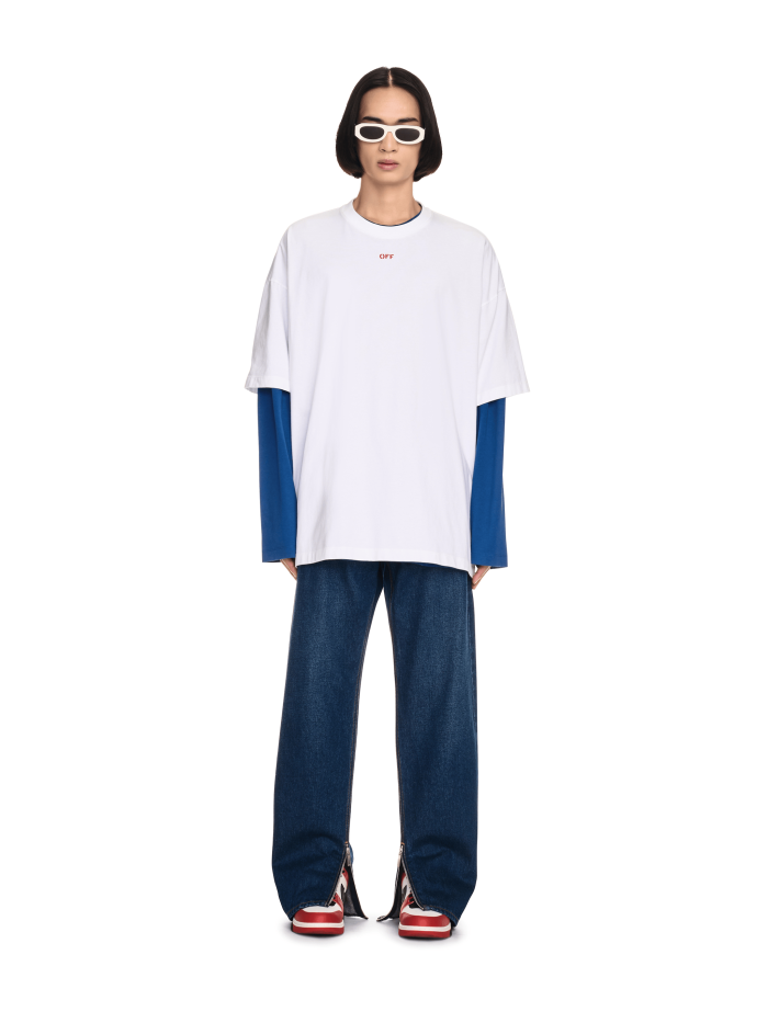 [50% Off]Off-white Foam Arrow Letter Print Tee 27829082