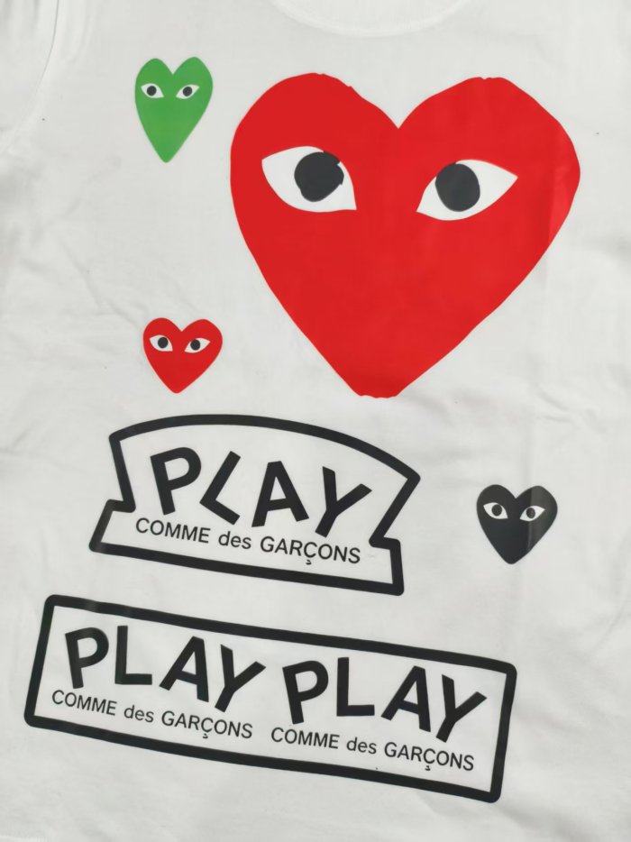 Cdg Play Big Red Heart Letter Logo Print Long Sleeve T-Shirt 17 colors 28712090