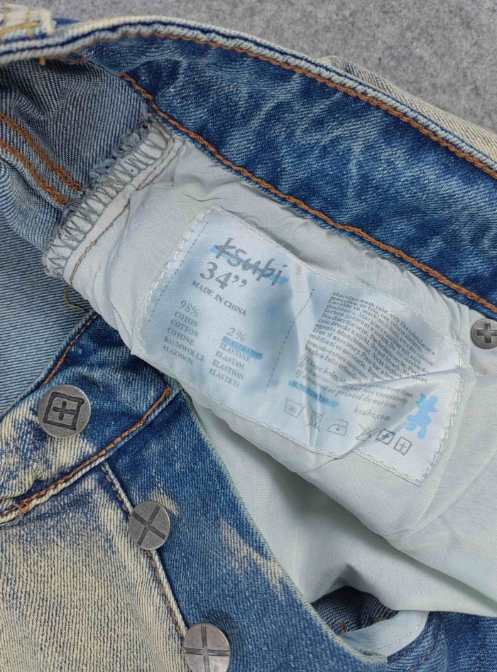 Ksubi Earth Outline 1999 Print Washed Jeans 29344229